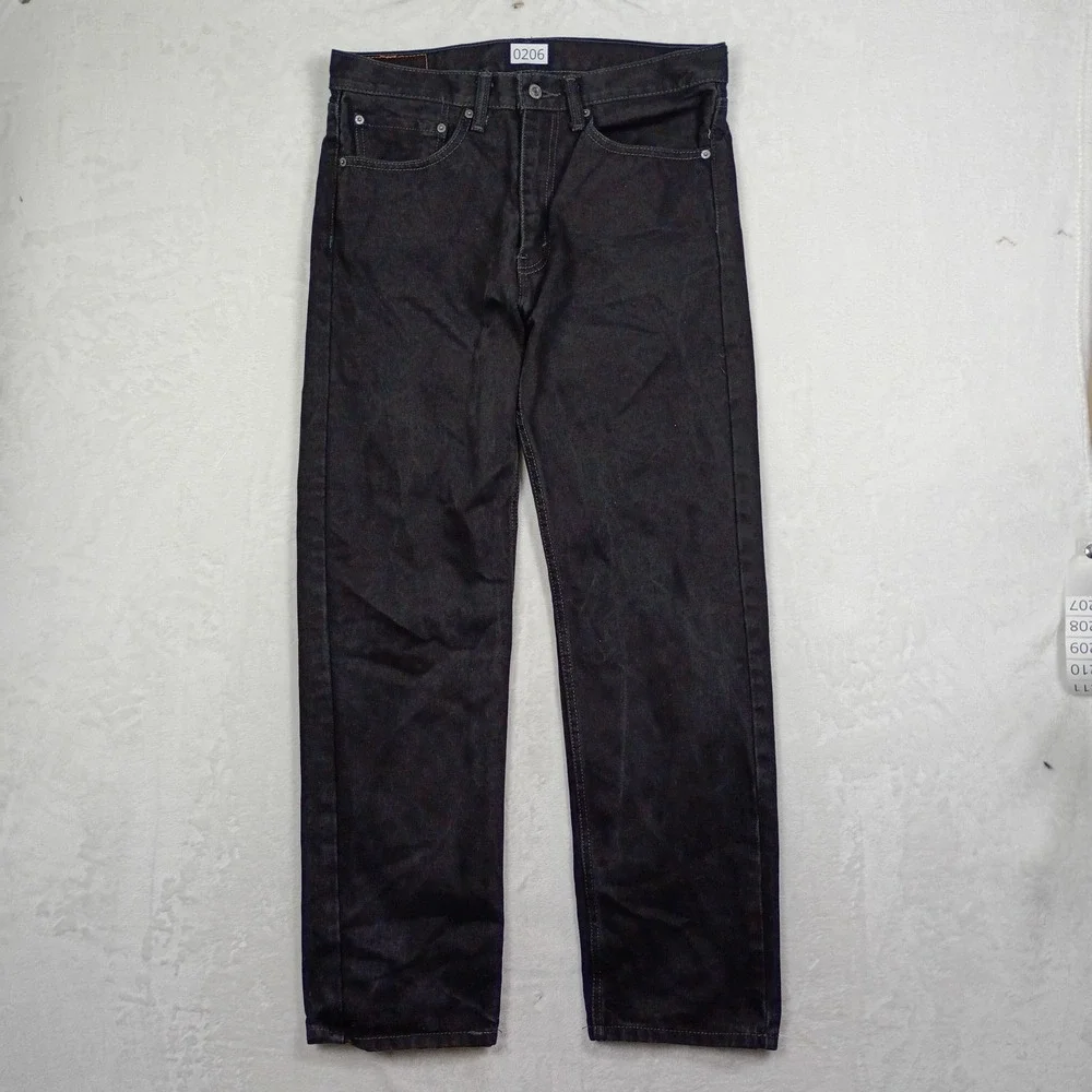 Levis‎ 505 Regular Fit Mens Jeans Dark Wash Black Denim Pants W34 L32